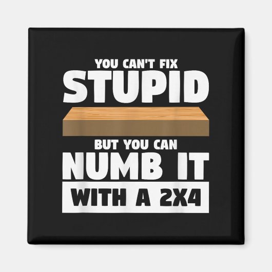 You Can't Fix Stud But You Can Numb It With A 2x4  Magneet (Voorkant)