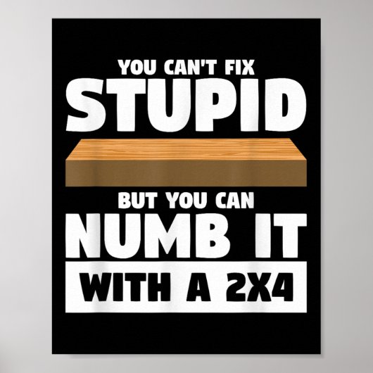 You Can't Fix Stud But You Can Numb It With A 2x4  Poster (Voorkant)