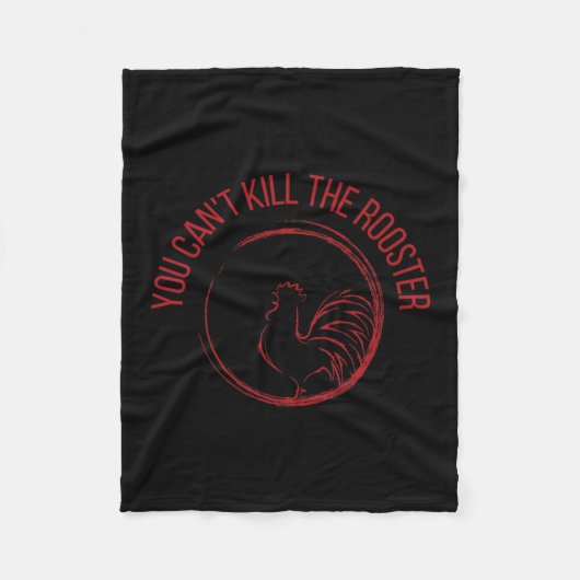 You Can't Kill The Rooster Premium Fleece Deken (Voorkant)