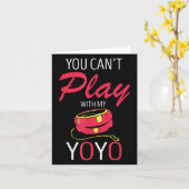 You Can't Play Yoyo Player Old Games Yoyo Lover Yo Kaart (Gele Bloem)
