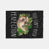 You Can't Rush Perfection Funny Sloth  Fleece Deken (Voorkant (Horizontaal))