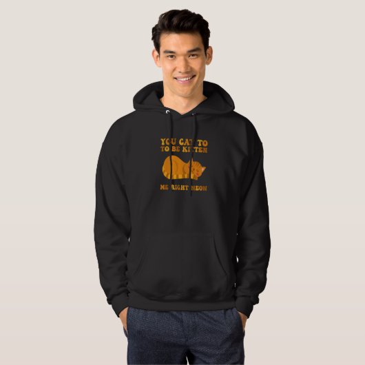 You Cat To Be Kitten Me  Cats Pun Meow Paw Feline Hoodie (Voorkant volledig)