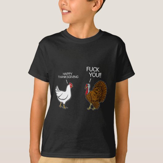 You Chicken Turkey Maand Joke Humor Fun Thanksgivi T-shirt (Voorkant)
