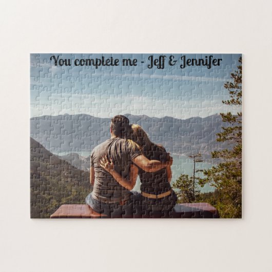 "You Complete Me" Aangepaste foto Legpuzzel (Horizontaal)