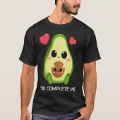 You Complete Me Avocado Couples Valentines T-shirt (Voorkant)