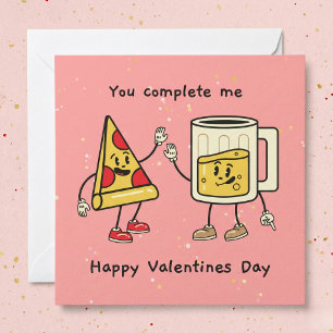 You Complete Me Bier En Pizza Valentijnkaart Kaart