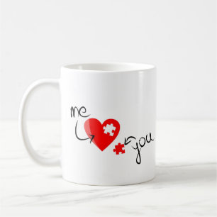 "You Complete Me" Hartpuzzel – Cadeau voor Koppels Koffiemok