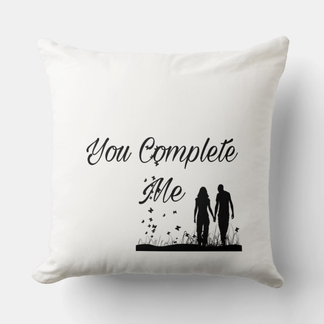 You Complete Me - Romantisch Kussen voor Koppels (Voorkant)