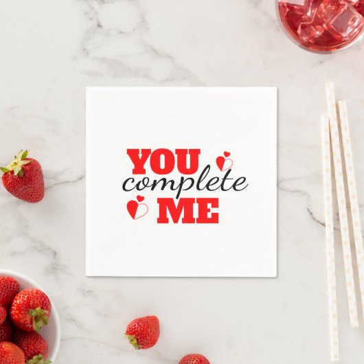 You Complete Me – Romantische papieren servetten v (Insitu)