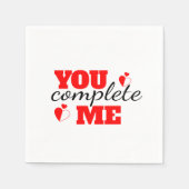 You Complete Me – Romantische papieren servetten v (Voorkant)