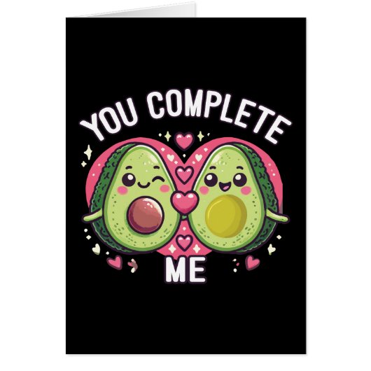 You Complete Me - Schattige Avocado-koppel (Voorkant)