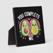 You Complete Me - Schattige Avocado-koppel Fotoplaat (Voorkant)