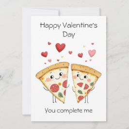 You Complete Me – Schattige & Punny Pizza Valentij Kaart