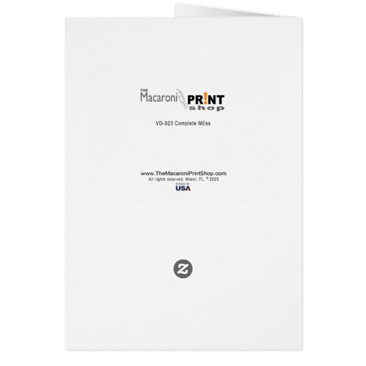 You Complete Me(ss) humoristische Valentijn kaart (Achterkant)