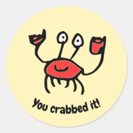 You Crabbed It! Reward Stickers for Kids
