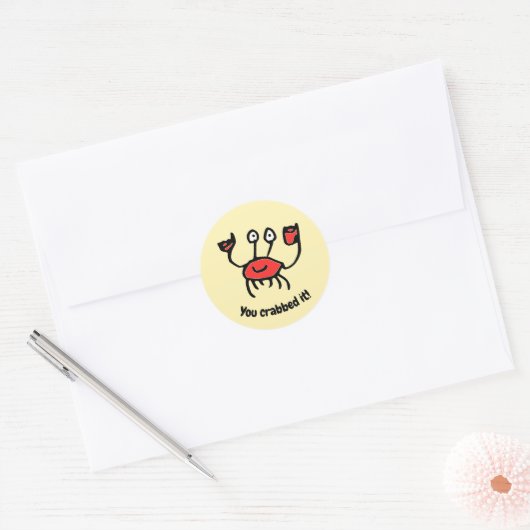 You Crabbed It! Reward Stickers for Kids (Envelop)