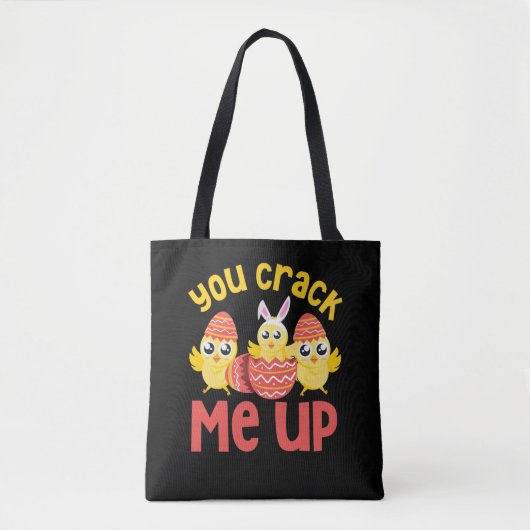 You Crack Me Up Easter Chicks Tote Bag (Voorkant)