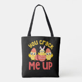 You Crack Me Up Easter Chicks Tote Bag (Achterkant)