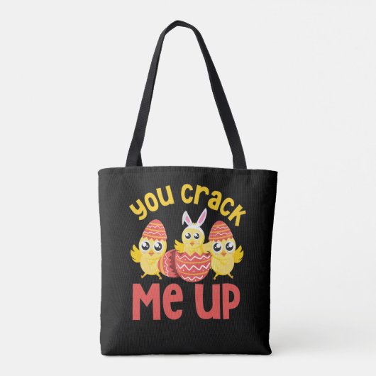 You Crack Me Up Easter Chicks Tote Bag (Achterkant)