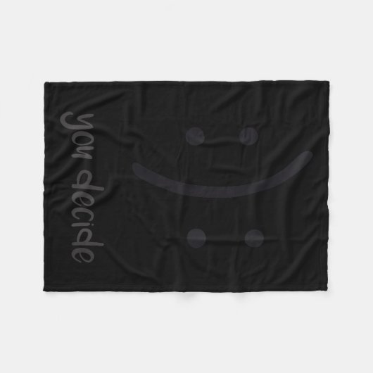You Decide Trendy Emotions Happy Sad  Fleece Deken (Voorkant (Horizontaal))