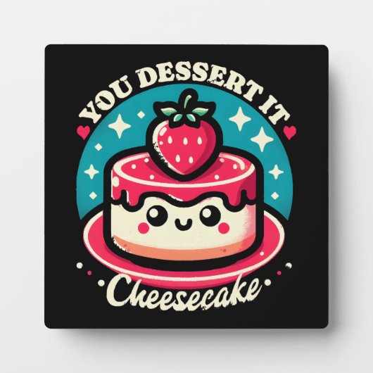 You Dessert It - Cheesecake Kawaii Fotoplaat (Voorkant)