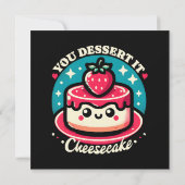 You Dessert It - Cheesecake Kawaii Kaart (Achterkant)