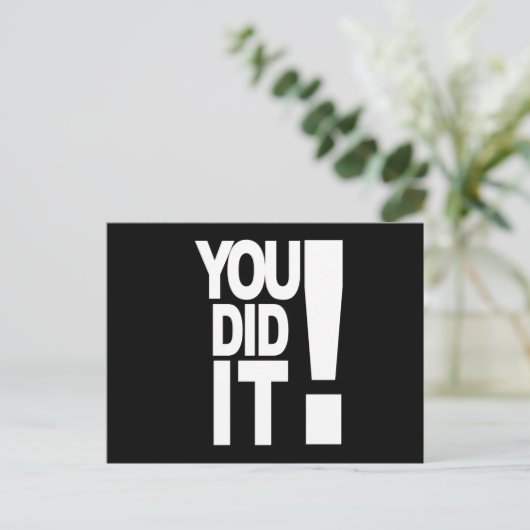 You did it briefkaart (Staand voorkant)