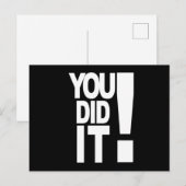 You did it  briefkaart (Voorkant / Achterkant)