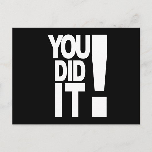 You did it  briefkaart (Voorkant)