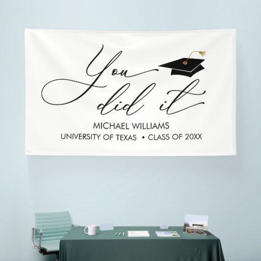 You did it GRAD banner backdrop graduation (Beurs)
