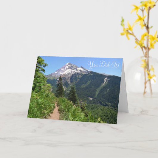 You Did It Graduation Celebration Kaart (Gele Bloem)