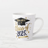 You Did It - Klasse van 2025 Afstuderen Latte Mok  (Rechts)
