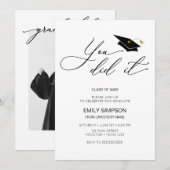 You did it modern Graduation invitation Kaart (Voorkant / Achterkant)