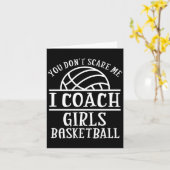 You Don't E Me I Coach Girls Basketball Long Sleev Kaart (Gele Bloem)