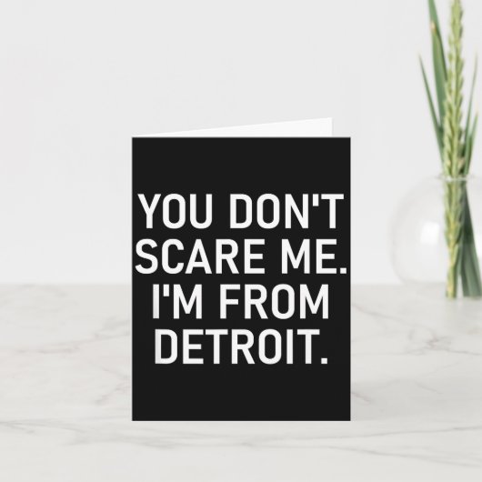 You Don't E Me. I'm From Detroit. Funny, Jokes  Kaart (Voorkant)