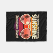You Dont Have To Shovel Sunshine Manhattan Beach  Fleece Deken (Voorkant (Horizontaal))