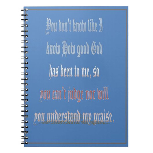 You Don't Know - Dagboek Notitieboek (Voorkant)