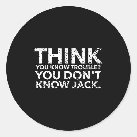 You Don't Know Jack  Ronde Sticker (Voorkant)
