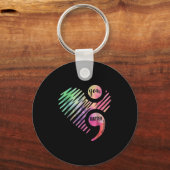 You Don't Let Your Story End Semicolon Sleutelhanger (Voorkant)