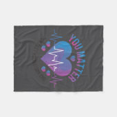 You Don't Let Your Story End Suicide Prevention  Fleece Deken (Voorkant (Horizontaal))