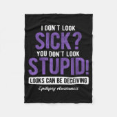 You Don't Look Stud Elepsy Awareness  Fleece Deken (Voorkant)