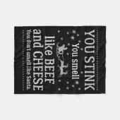 You Don't Smell Like Santa Funny Christmas  Fleece Deken (Voorkant (Horizontaal))