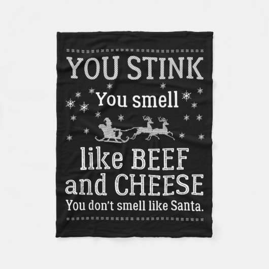 You Don't Smell Like Santa Funny Christmas  Fleece Deken (Voorkant)