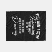 You Don't Stop Dancing When You Get Old - Cute Dan Fleece Deken (Voorkant (Horizontaal))