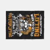 You Don't Stop Lifting When You Get Old Gift Weigh Fleece Deken (Voorkant (Horizontaal))
