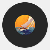 You Don't Stop Sailing When You Get Old Funny Old  Ronde Sticker (Voorkant)