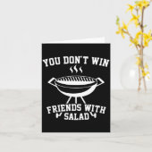 You Don't Win Friends With Salad - Funny Kaart (Gele Bloem)