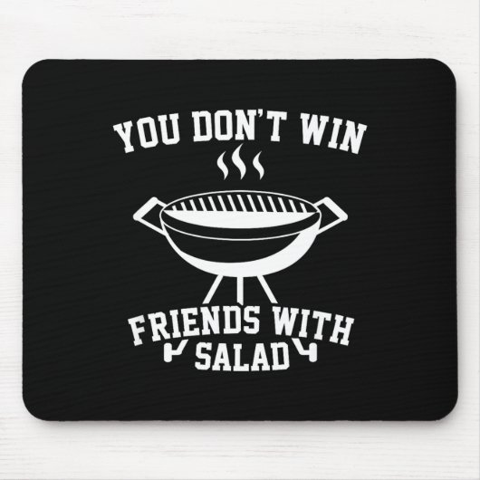 You Don't Win Friends With Salad - Funny Muismat (Voorkant)
