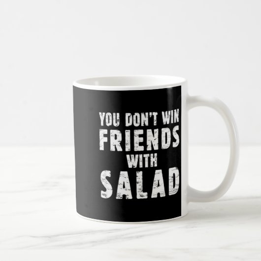 You Don't Win Friends With Salad Simple Creative C Koffiemok (Rechts)