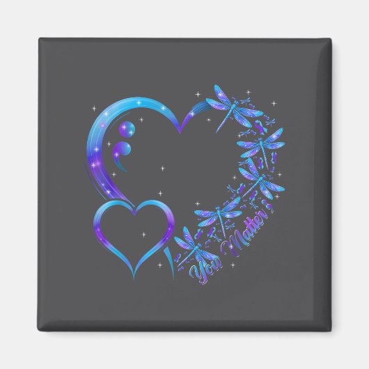 You Dragonfly Suicide Prevention Awareness Men Wom Magneet (Voorkant)